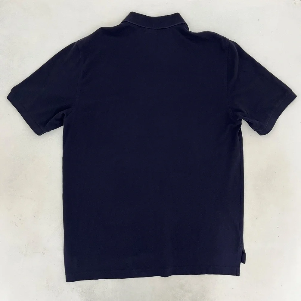 Brooks Brothers 346 Mens L Polo Shirt Navy Short Sleeve High Low Hem Outdoor - Picture 5 of 7